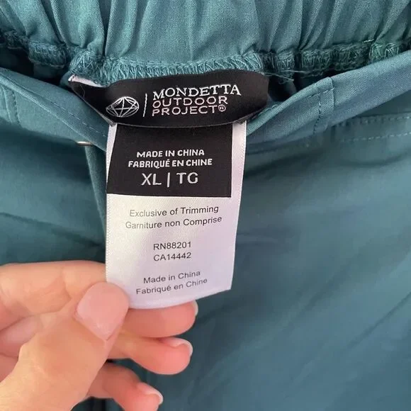 Mondetta Tie Front Short Atlantic Deep green Color Women's Size XL NWT - Picture 7 of 9